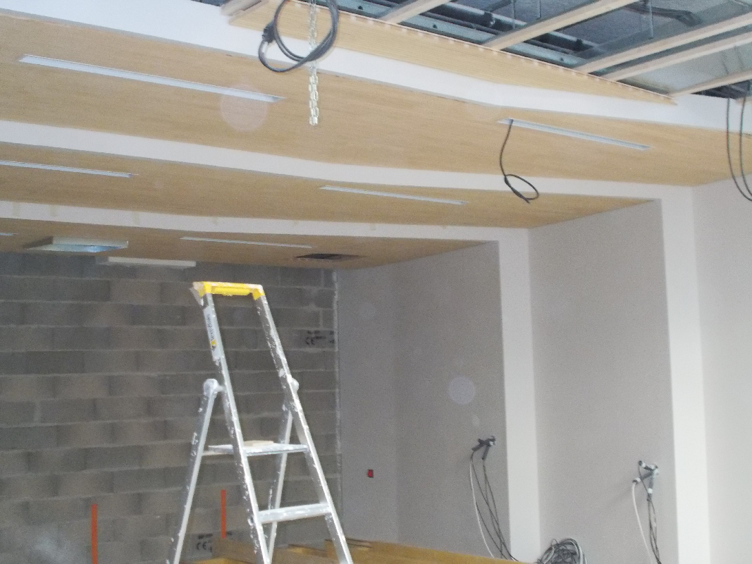 ABBEI - Pose de plafond acoustique dans une salle de conférence