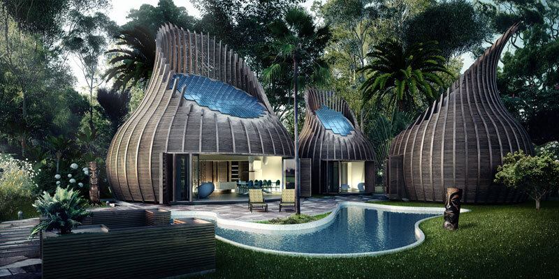 Construction hébergement éco-touristique haut de gamme - Vanuatu - Projet par Atelier S architectes - Hong Kong