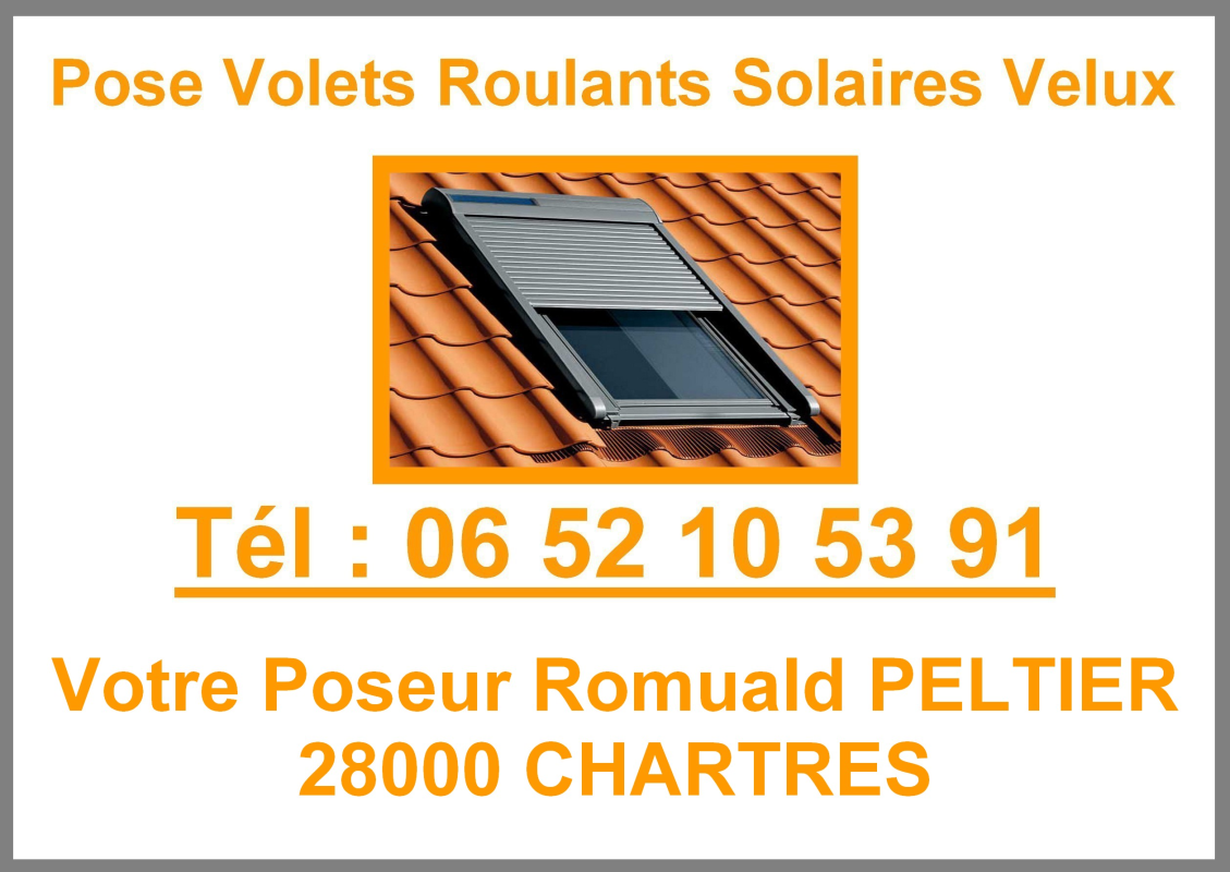 Pose de Volets Roulants Solaires Velux Chartres