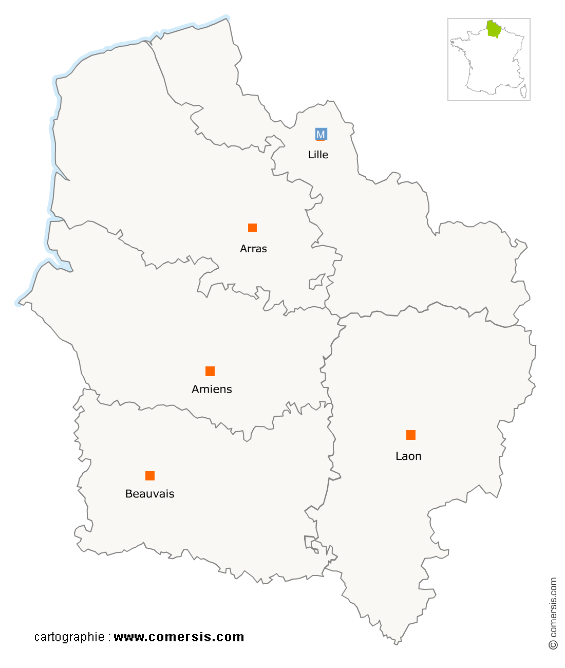 carte de la region